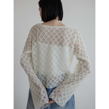 《予約販売》crochet minimal knit tops/2colors_nt2251