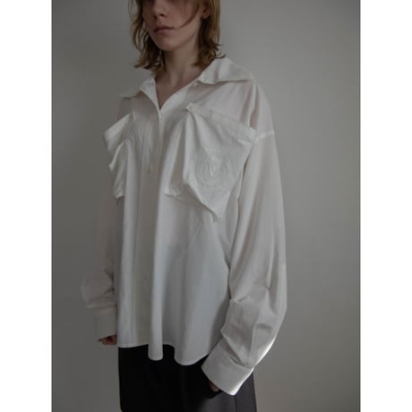 - AUTHENTIC series - emblem shirt/ivory_an0025