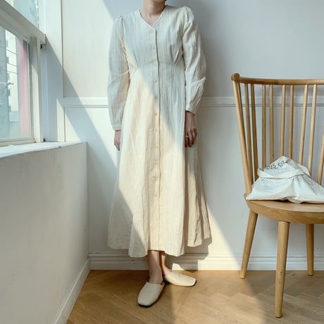 【NOKCHA  original】2way detail long ops/ivory