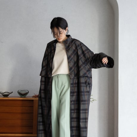 【nokcha original】tuck oval pants/ice mint_np0536