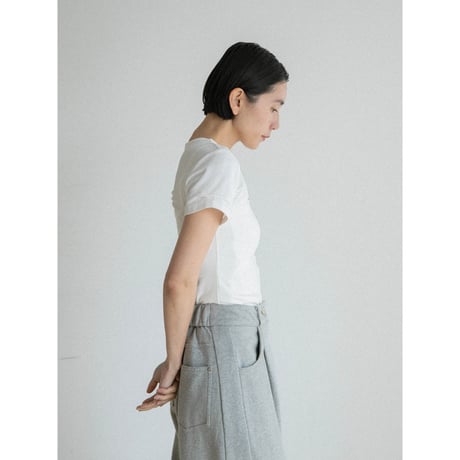 《予約販売》accent gather minimal tee/2colors_nt2549