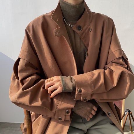 【nokcha original】2way quality over trench coat/renga_no0146