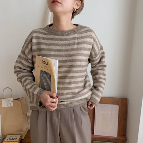 ✳︎予約販売✳︎border short knit_nt0185