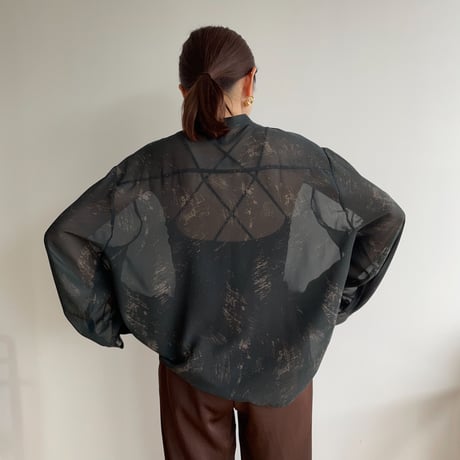 《予約販売》sheer marble blouse/2colors_nb0088