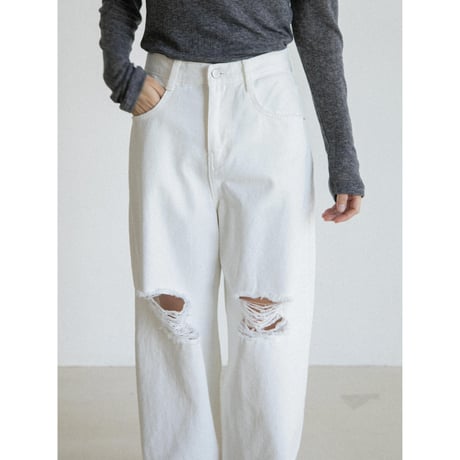 《予約販売》clash white cotton pants_np1249