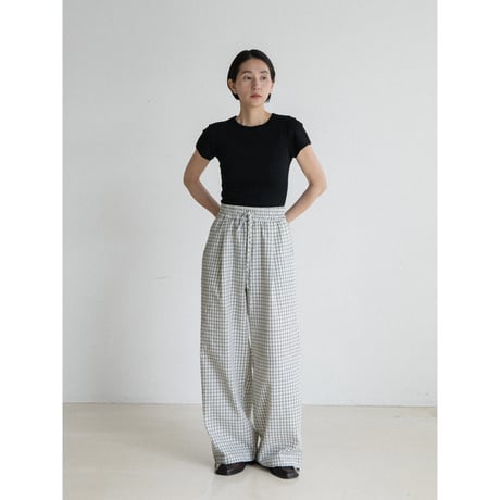 《予約販売》light check tuck pants/2colors_np1243