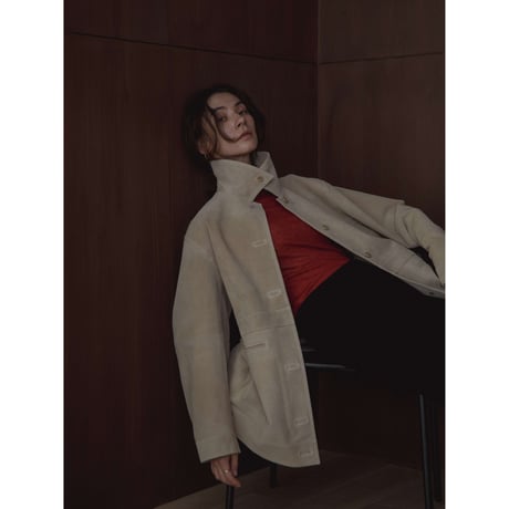 - AUTHENTIC series - real suède rich jacket/écru_an0014
