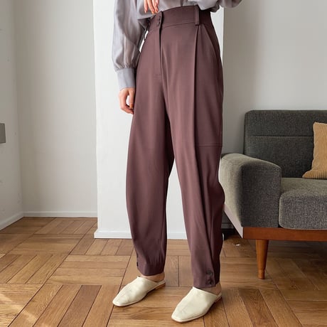 【nokcha original】tuck color pants/purple_np0347