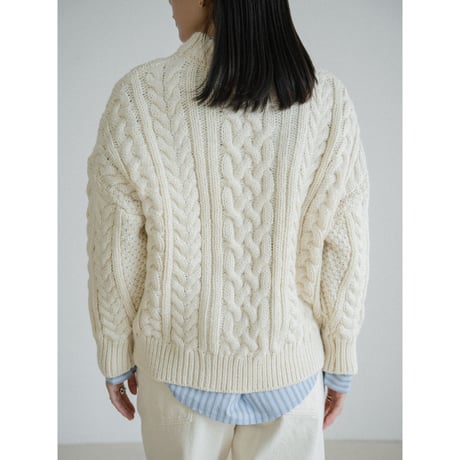 《予約販売》mannish cable knit pullover/2colors_nt2433