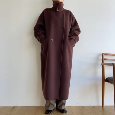 【nokcha original】HANDMADE 2way double coat/deep purple_no0238