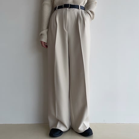 《予約販売》two tuck material wide pants/2colors_np0946