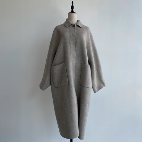 【nokcha original】HAND MADE herringbone over wool coat/gray_no0161