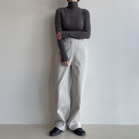 《予約販売》high waist cotton wide pants/2colors_np0951