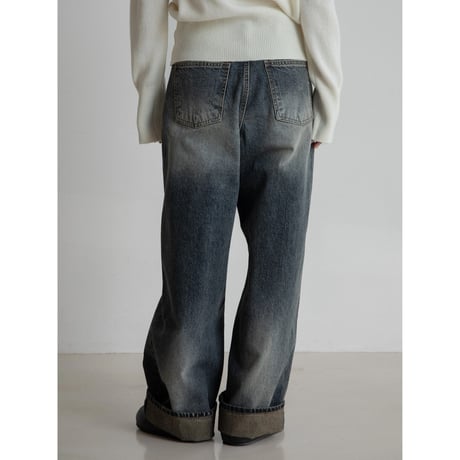 《予約販売》accent vintage like oval jeans_nj0117