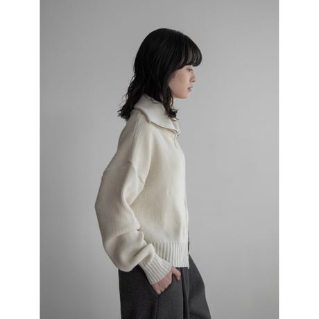 《予約販売》quality zip knit cardigan/2colors_no0398