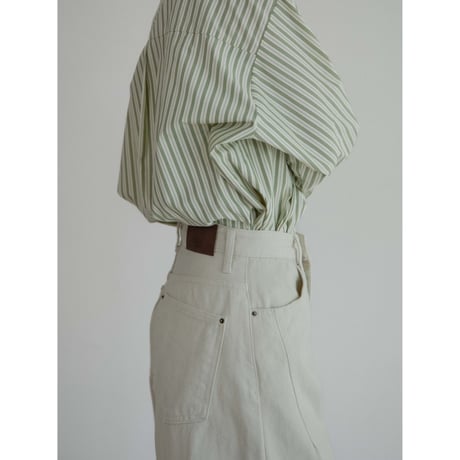 《予約販売》rich mannish oval pants/ ivory_np1073
