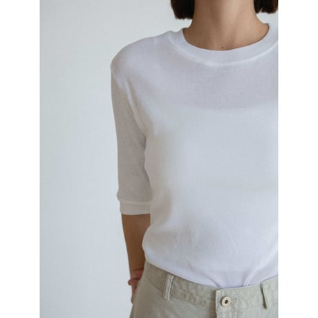 《予約販売》mid sleeve sheer tee/2colors_nt2565
