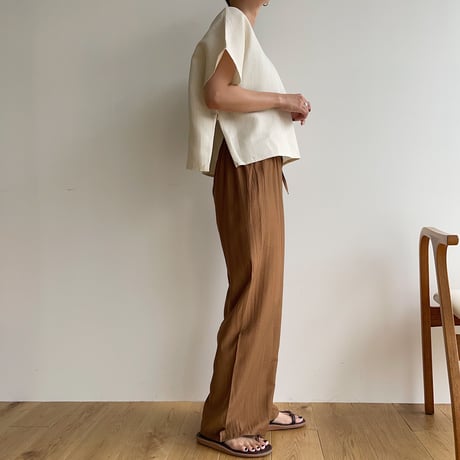 《予約販売》french minimal linen tops/2colors_nt1414