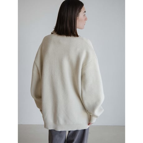 《予約販売》double zip over knit cardigan/2colors(unisex)_nt2481