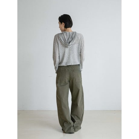 《予約販売》melange knit hoodie cardigan_no0527