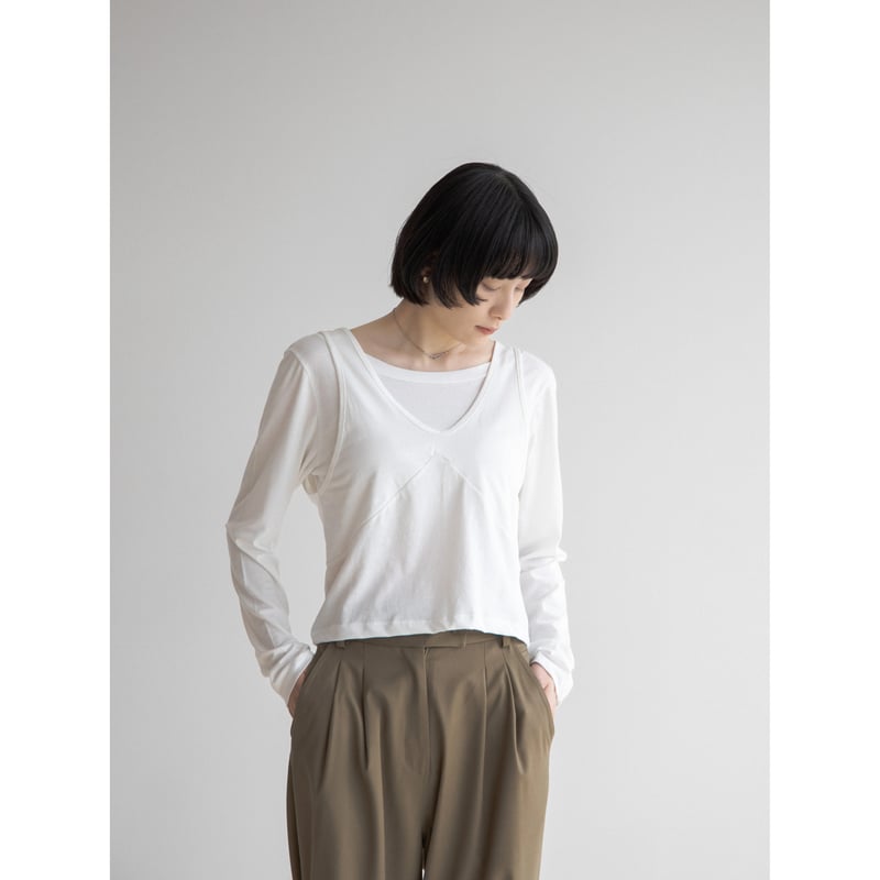 予約販売》unique layered tops/2colors_nt2018 | NOKCHA