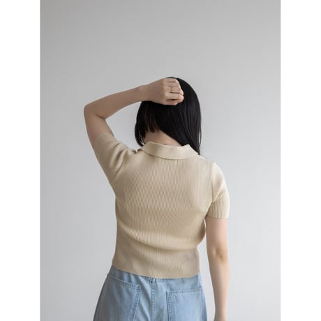 《予約販売》2way zip summer lib knit tops/2colors_nt2080