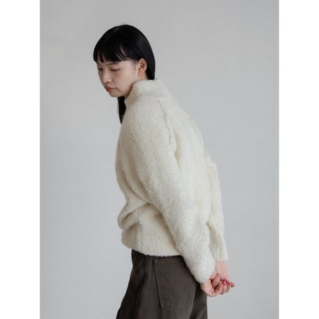《予約販売》zip up soft knit pullover/2colors_nt2194