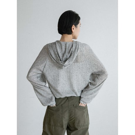 《予約販売》melange knit hoodie cardigan_no0527
