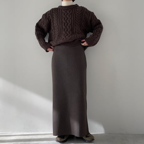 《予約販売》material warm long skirt/2colors_ns0087