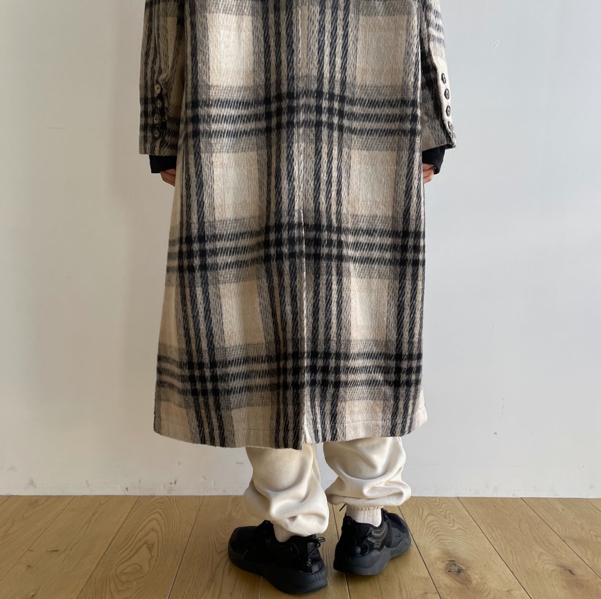 《予約販売》check long coat_no0329