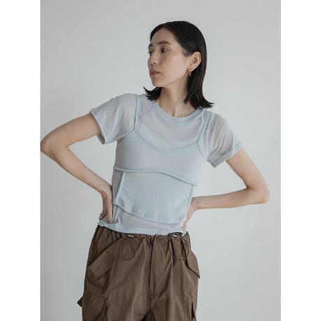 《予約販売》2set sheer accent tee/2colors_nt2315
