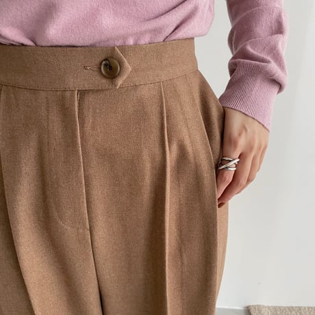 《予約販売》quality worm tuck pants/3colors_np0506