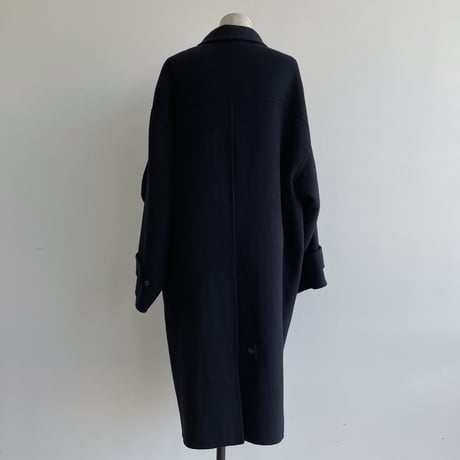 【nokcha original】HAND MADE oval coat/navy_no0304