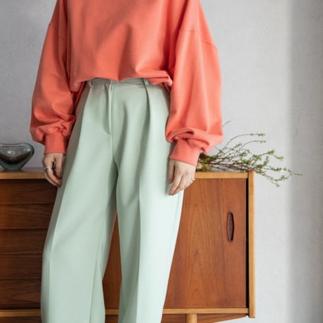 【nokcha original】tuck oval pants/ice mint_np0536