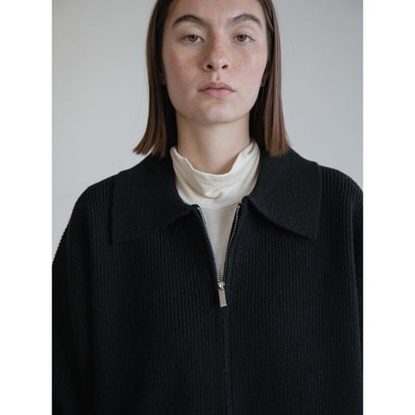 《予約販売》double zip over knit cardigan/2colors(unisex)_nt2481