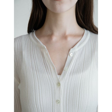 《予約販売》sheer lib knit cardigan/2colors_nt2587