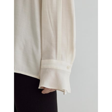 《予約販売》open collar mannish shirt/2colors_nb0365