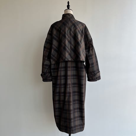【nokcha original】quality over check coat_no0200