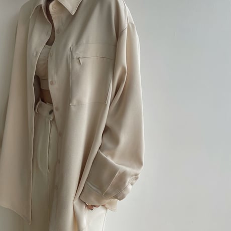 【nokcha original】material pocket shirt/2colors_nb0193