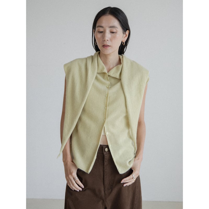 予約販売》cashmere blend knit scarf/2colors_na0747