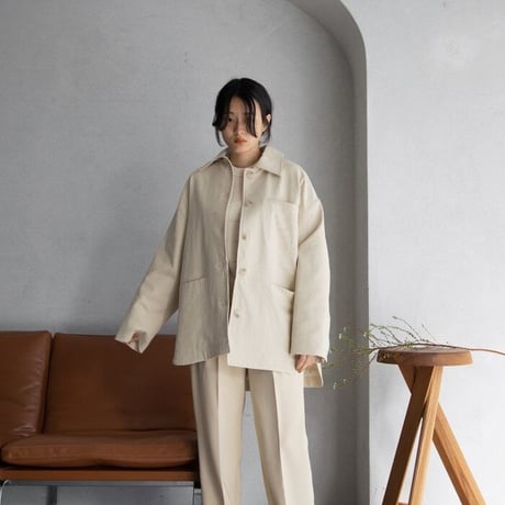 【nokcha original】tuck botan pants/ivory_np0534