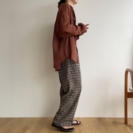 【nokcha original】block pattern pants_np0631
