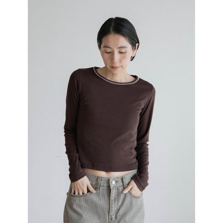 《予約販売》cover stitch back accent tops/3colors_nt2557