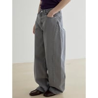 《予約販売》ashed oval black jeans_nj0185
