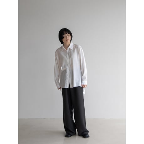 《予約販売》back accent silky shirt/2colors_nb0233