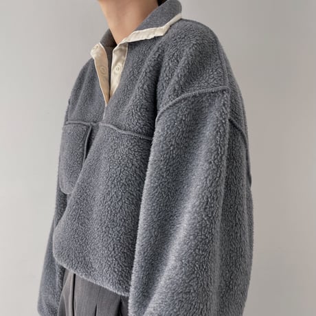 【nokcha original】mannish minimal fleece/2colors_no0330