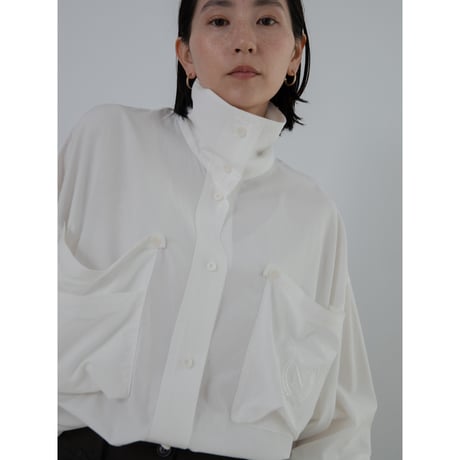 - AUTHENTIC series - emblem shirt/ivory_an0025
