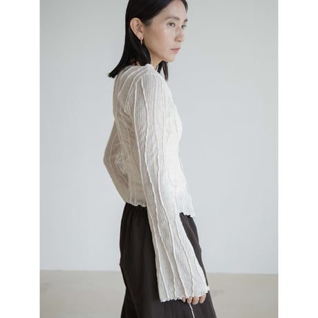 《予約販売》sheer accent knit tops/2colors_nt2384