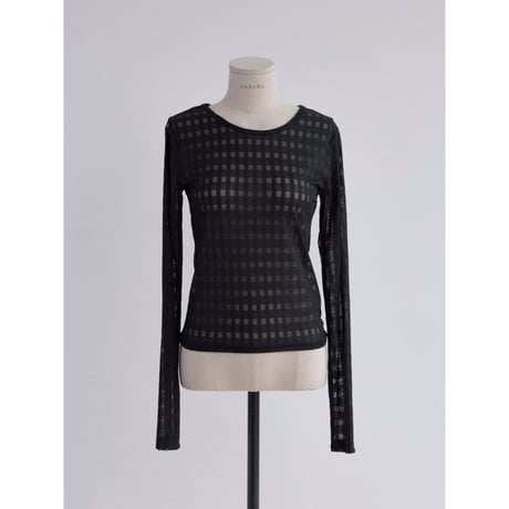 《予約販売》check sheer tops/2colors_nt2520