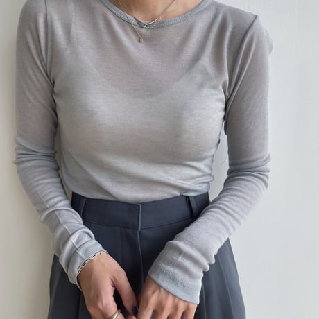 《予約販売》sheer basic tops/4colors_nt1837